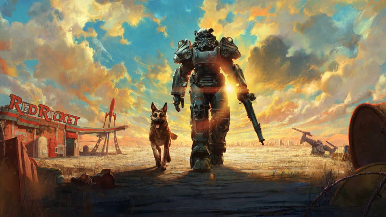 Fallout 4's August 2026 Patch Arrives Tomorrow — Bethesda Says Back Up Your Load Order First 29 Fallout 4 lead and Dogmeat outside Red Rocket gas station