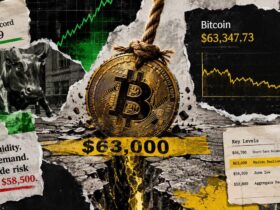 bitcoin pinned at 63000 as order books thin out and the sp 500 sets a new record Thursday's session ended with the S&P 500 at an all-time closing high of 7,798.99. Bitcoin finished the very same session at $63,347.73 — only a few hundred dollars clear of a line it has been leaning against for over a month.