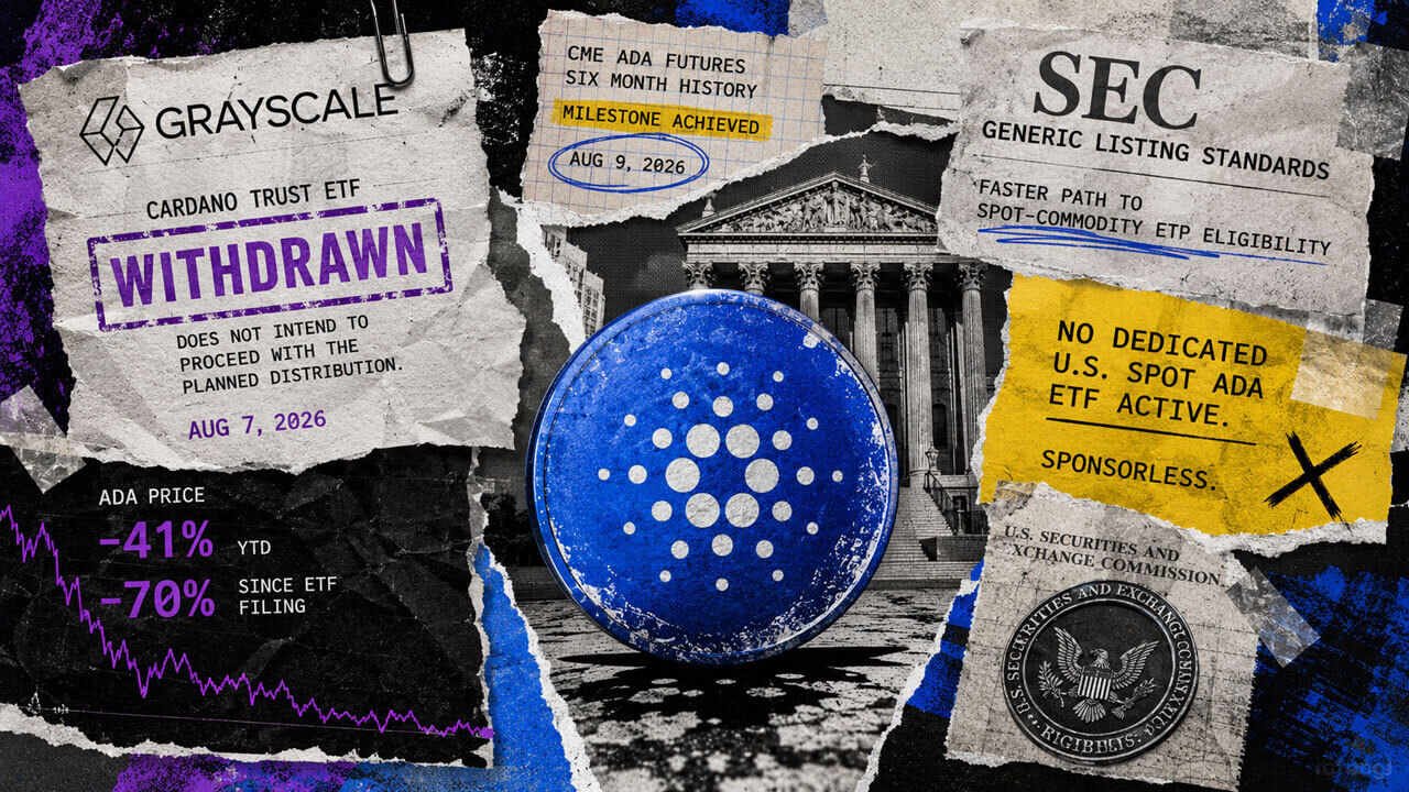 Cardano earned its ETF fast lane on Aug. 9 — its only sponsor had quit on Aug. 7 25 cardano earned its etf fast lane on aug 9 its only sponsor had quit on aug 7 On Aug. 7, Grayscale withdrew the registration for its Cardano Trust ETF. Two days later, on Aug. 9, ADA crossed the six-month CME futures threshold that would have allowed a spot ETF to bypass the most grinding stretch of SEC review altogether.