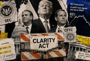 clarity acts odds slide to 10 as trump hosts coinbase ripple and wall street exchanges Polymarket traders in February put the Digital Asset Market Clarity Act's chances of being signed into law at 82%. By Saturday, those odds had slumped to roughly 19%.