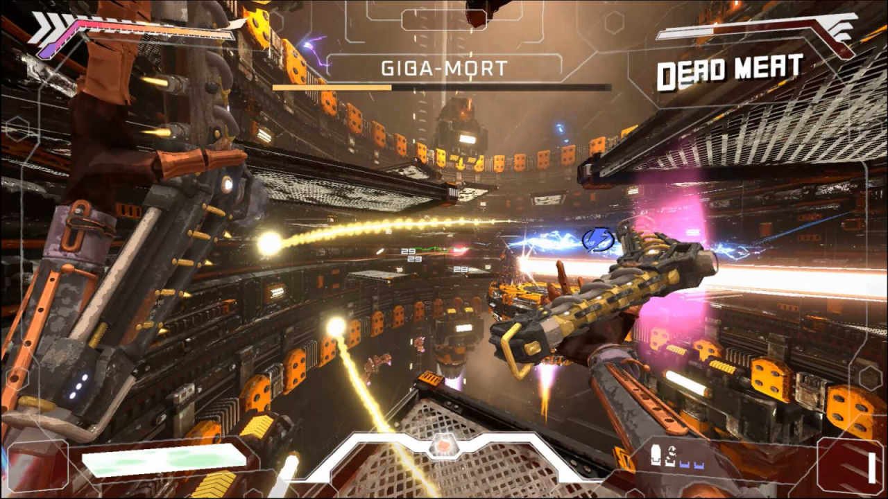 Cyber Rail GigaMort boss