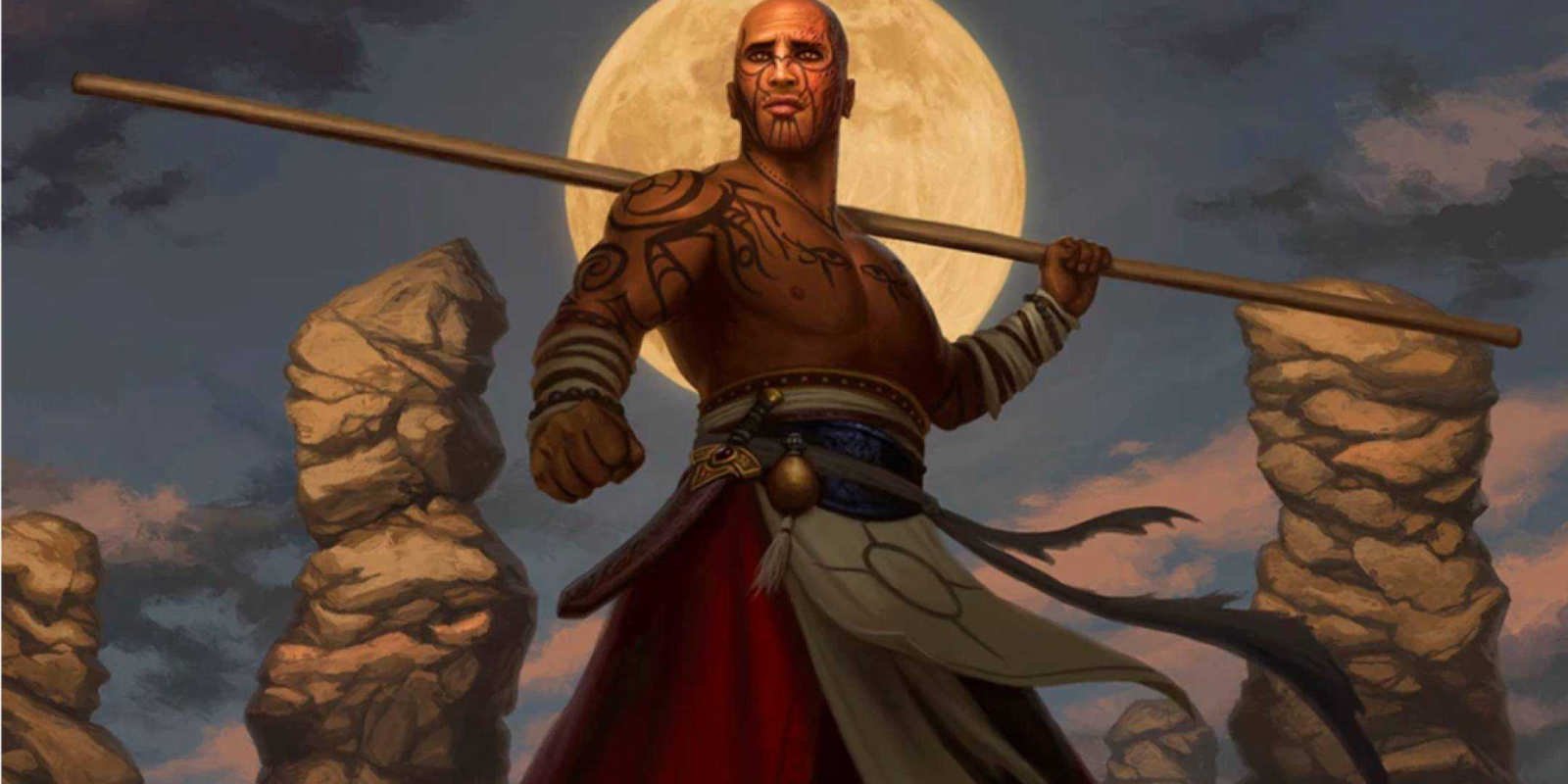 D&amp;D Monk with a long pole