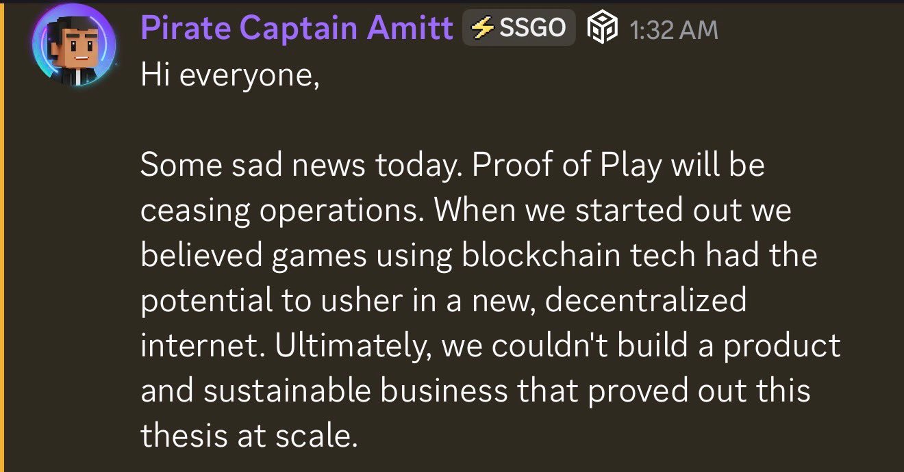 proof of play winding down says x post studio silent so far 1 In Brief: