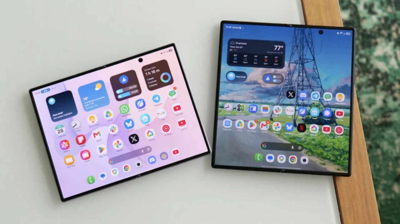 report samsungs next foldable could go wider than the galaxy z fold 8 My lingering gripe with the Galaxy Z Fold 8 has nothing to do with the crease, the cost or the battery. It's the black bars.