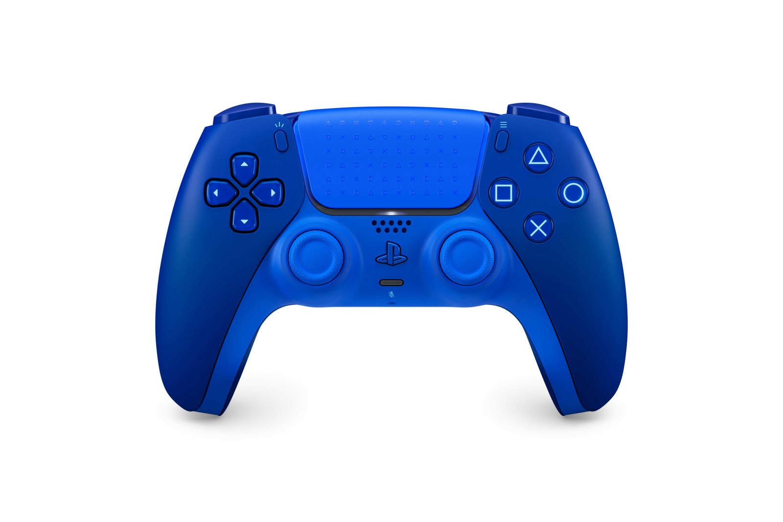 Image shows the brand-new Icon Blue Special Edition DualSense controller