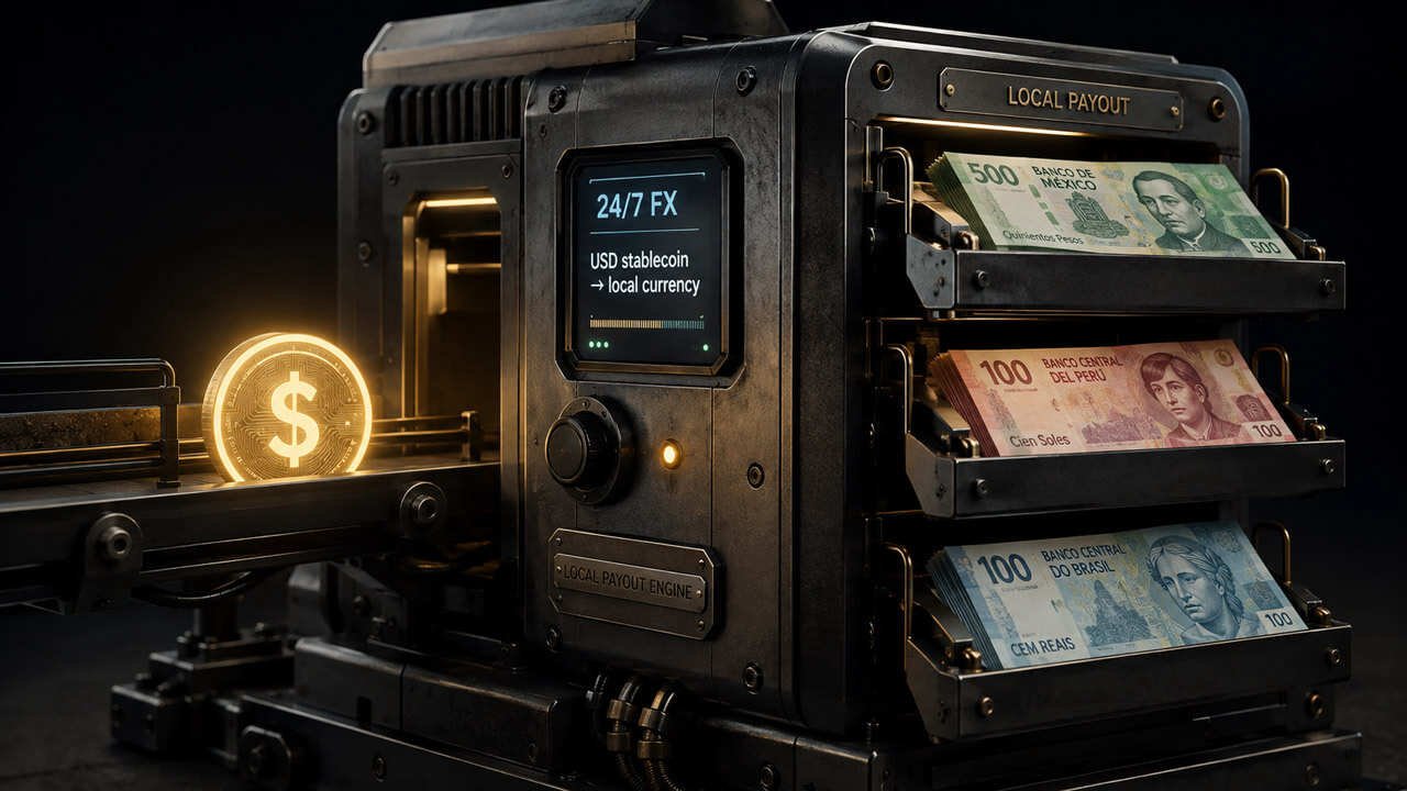 stablecoins are crossing borders fast but someone still has to convert them into local money When Visa's Stablecoin Platform went live, the headline takeaway for most observers was that banks can now touch stablecoins without building any of it in-house. Accurate enough. It's also the less interesting half of the story.