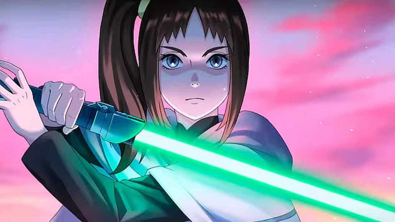 The hero from Ninth Jedi wielding a green lightsaber