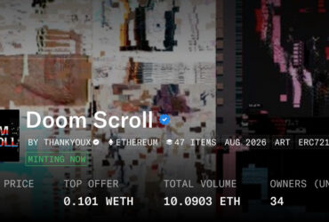 thankyoux puts 256 one of one doom scroll videos on opensea for 481 85 In Brief:
