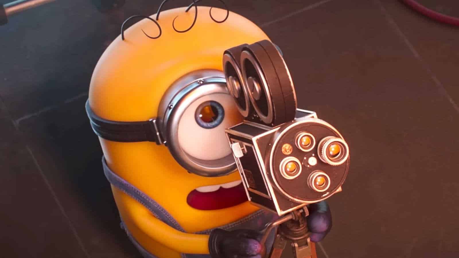 2026's Box Office Top 10 So Far: Toy Story 5 Out Front, Spider-Man Closing Fast 28 James looking up in shock while pointing a camera in Minions & Monsters