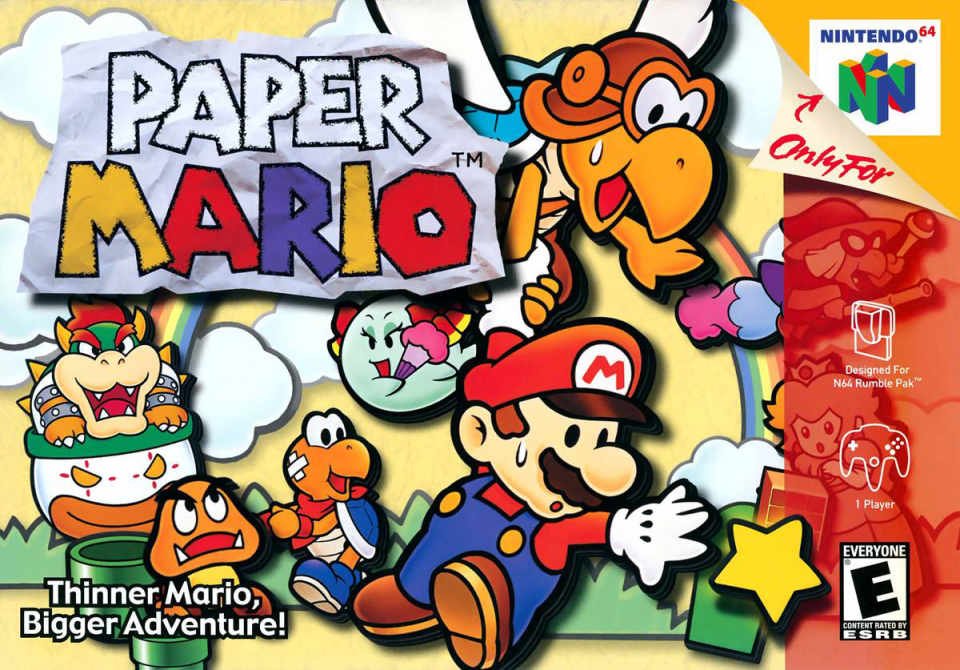 Paper Mario cover art for nintendo 64