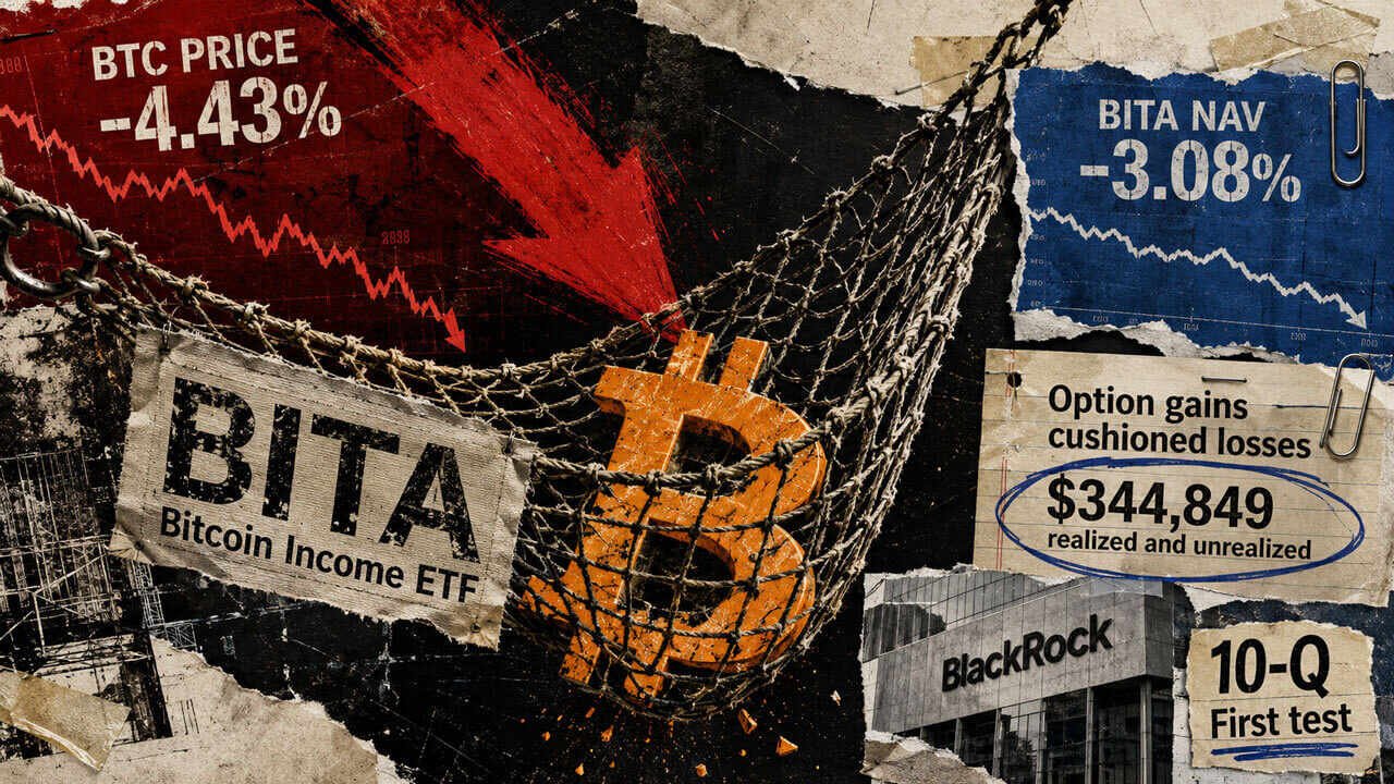 CLARITY Act's odds slide to 10% as Trump hosts Coinbase, Ripple and Wall Street exchanges 30 Bitcoin is caught in a BITA safety net as BTC falls 4.43%, with option gains helping limit the ETF’s NAV decline to 3.08%.
