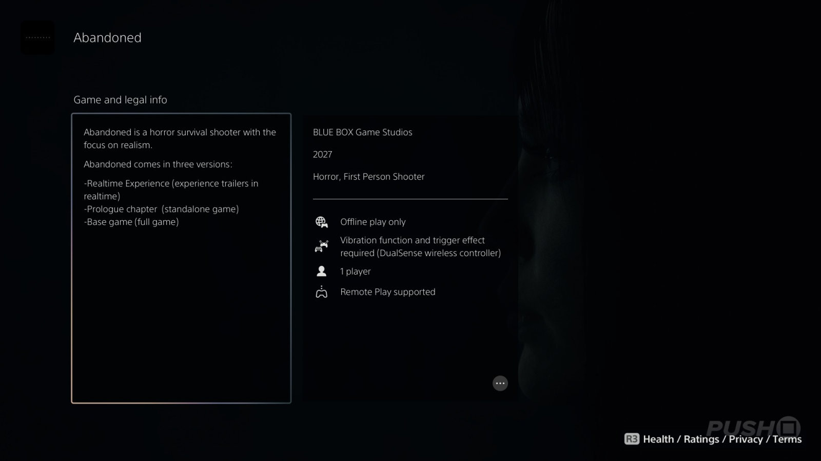 Abandoned on PS5 is somehow back from the dead after years