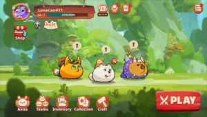 Axie Infinity gameplay screenshot 1 – Card Games crypto game on Ethereum