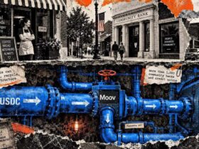 coinbase wires community banks into stablecoins and owns the rails underneath A small-town business reaching a stablecoin rail now has three parties standing in the path. The customer relationship belongs to the bank or credit union. The payments-platform link comes from Moov. Custody and movement components come from Coinbase, per its announcement. To the customer, it all looks like a single bank-branded product.