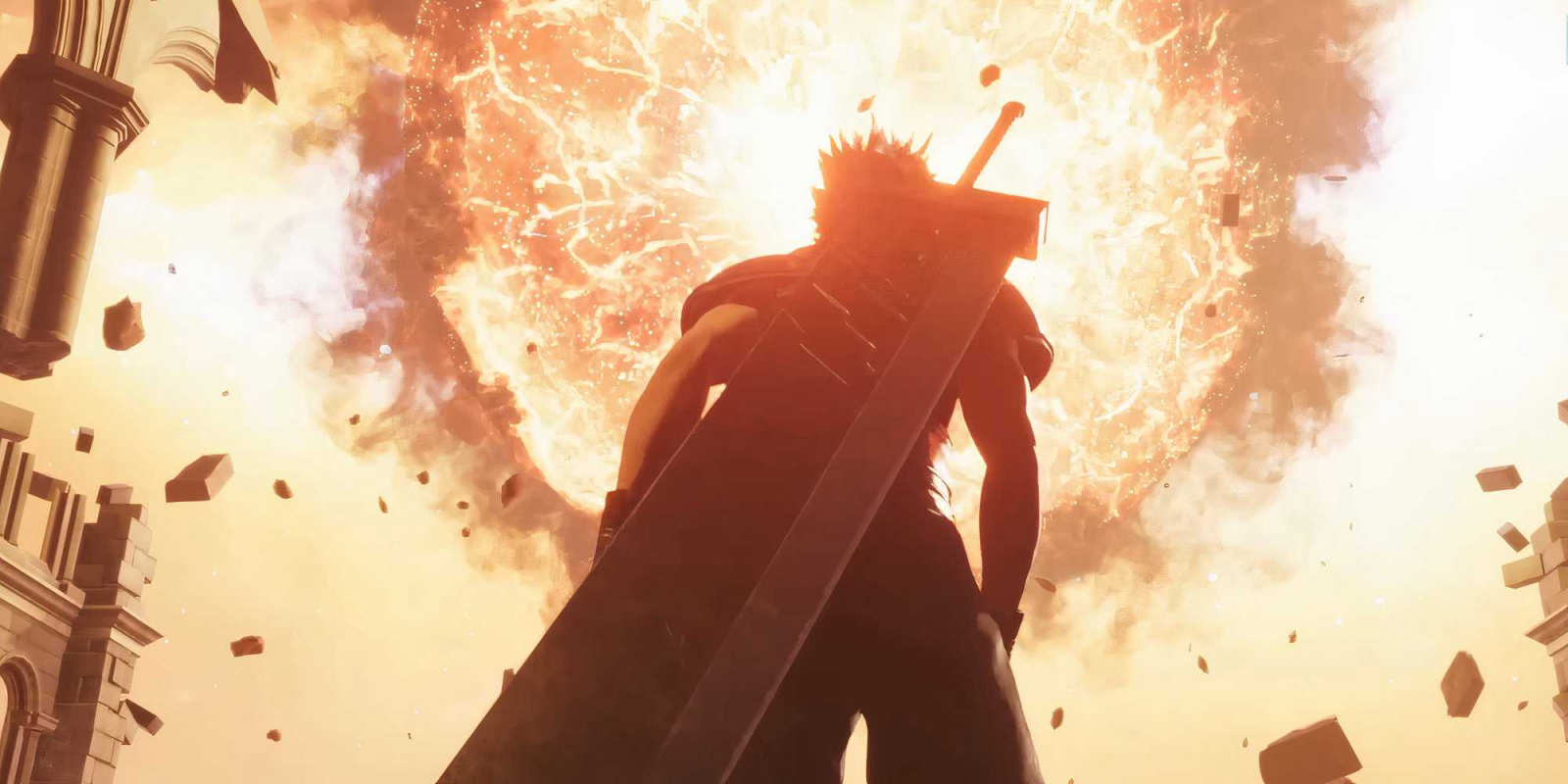 Zack Fair Joins the PLAY ARTS SHIN Line With a 30 cm Final Fantasy 7 Rebirth Figure Due January 2027 28 Zack Fair looking up at Meteor in Final Fantasy 7 Rebirth FF7