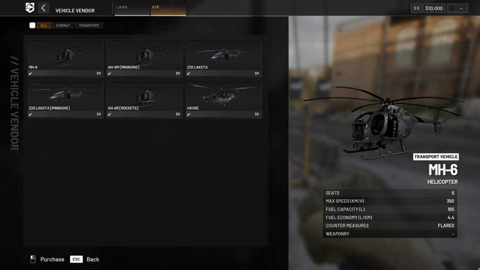 Wardogs helicopter guide: how to fly without wiping out your whole squad 28 Buying a helicopter from the vendor in Wardogs.