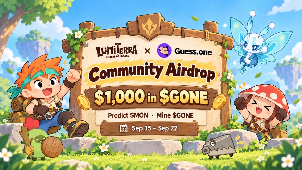 lumiterra sends its community toward guess ones gone airdrop on monad In Brief: