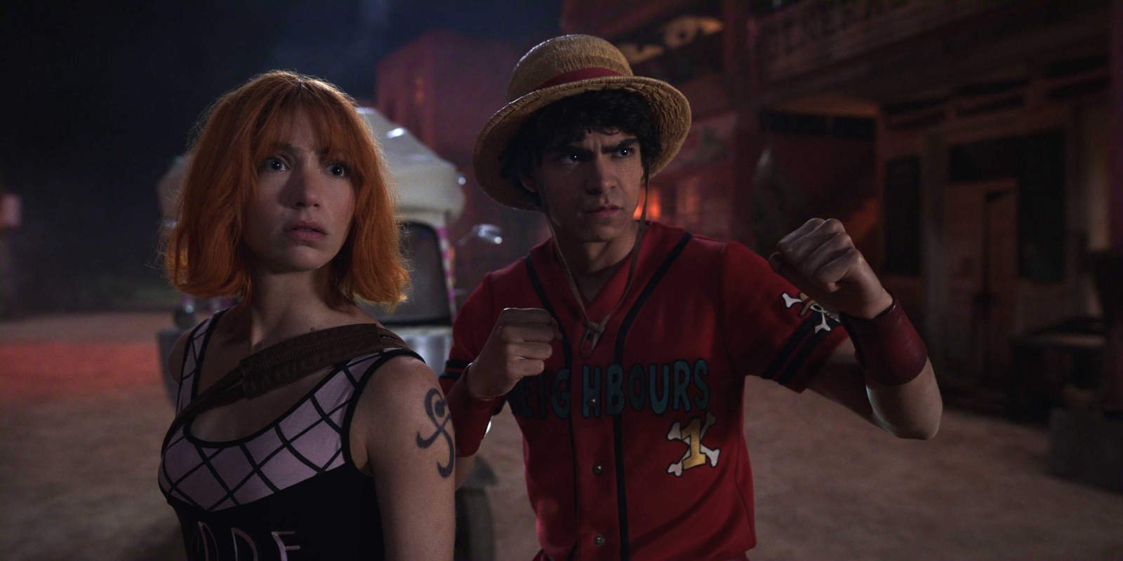 One Piece Season 2 Luffy and Nami at Loguetown