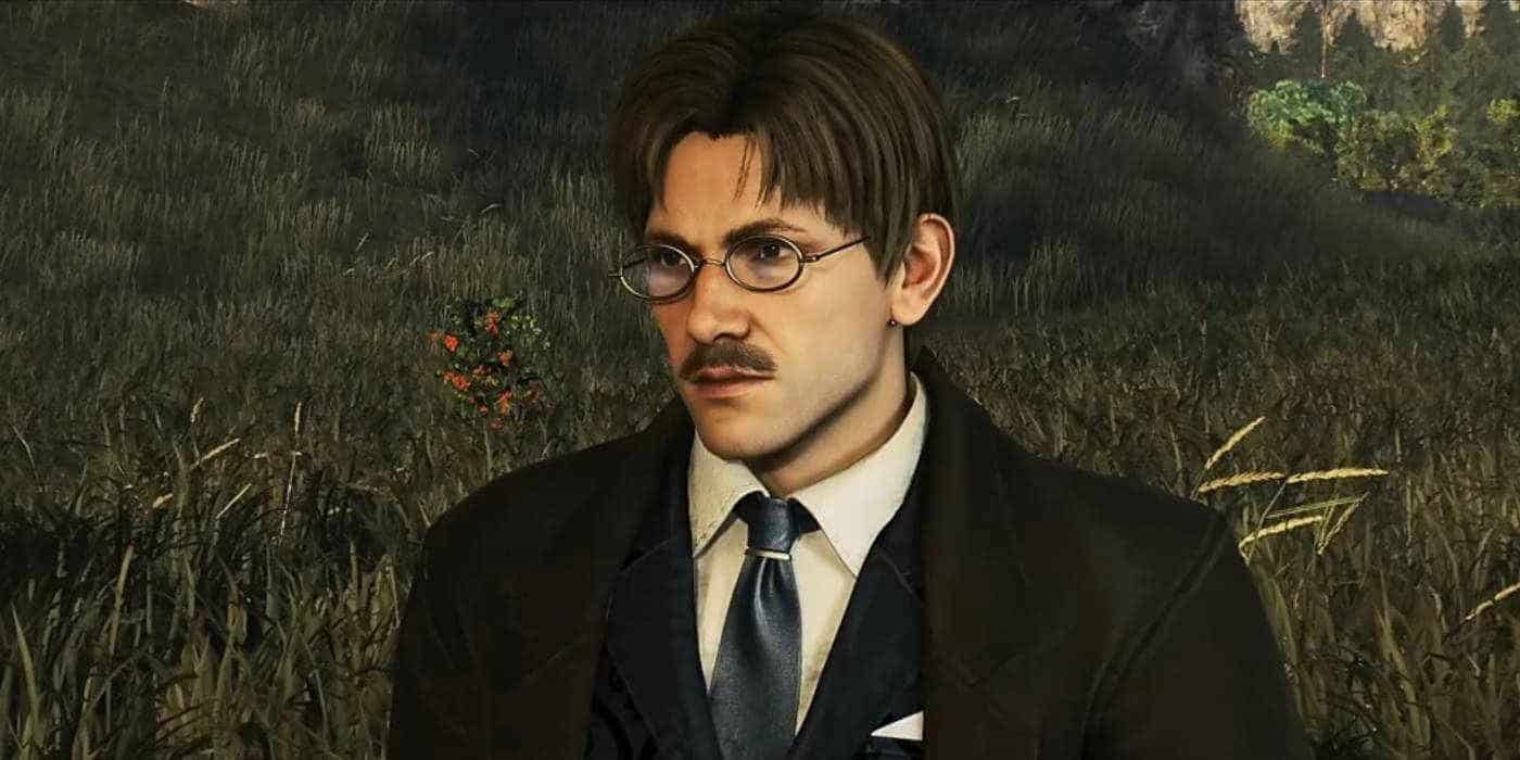 A still of Ernest Satow wearing a suit in Rise of the Ronin