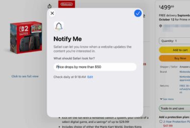safaris notify me quietly tracks price drops across iphone ipad and mac heres how to turn it on iOS 27's most practical addition isn't a marquee feature at all. It's a modest button tucked behind the three horizontal lines at the left edge of Safari's address bar, and its job is to keep an eye on a webpage for you until something there changes.