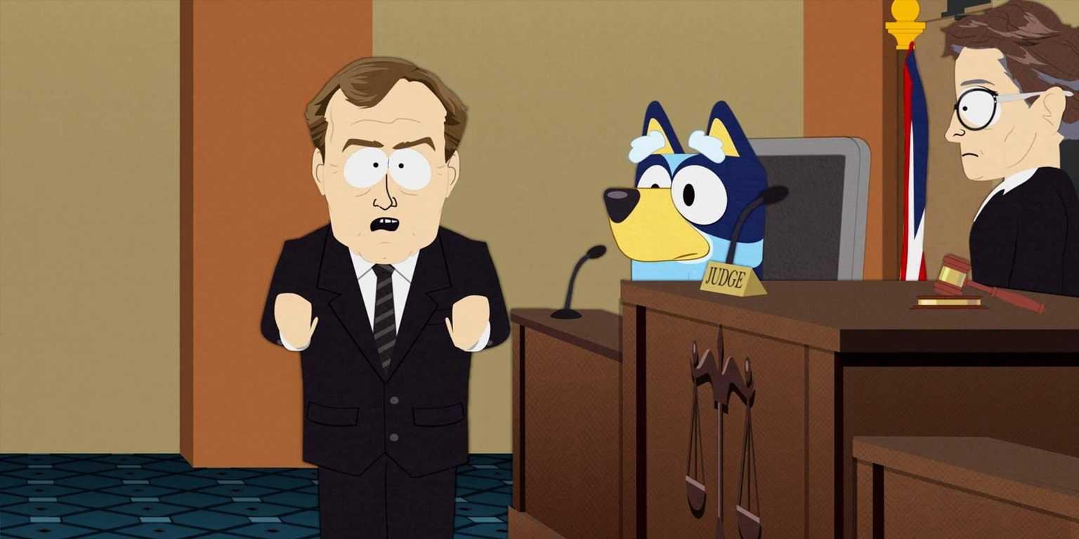 Bluey in court in South Park