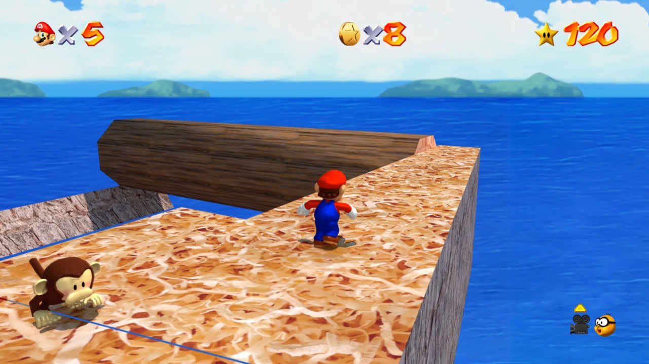Image shows a modded Super Mario 64