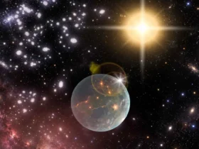a jupiter mass object circling a brown dwarf could be the first moon found outside the solar system It's at least as massive as Jupiter, and it might be a moon.