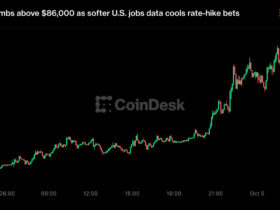 bitcoin pushes near 87000 and comes within reach of an eight month high then pulls back Early Monday, bitcoin got within roughly $500 of its eight-month high. It then reversed.