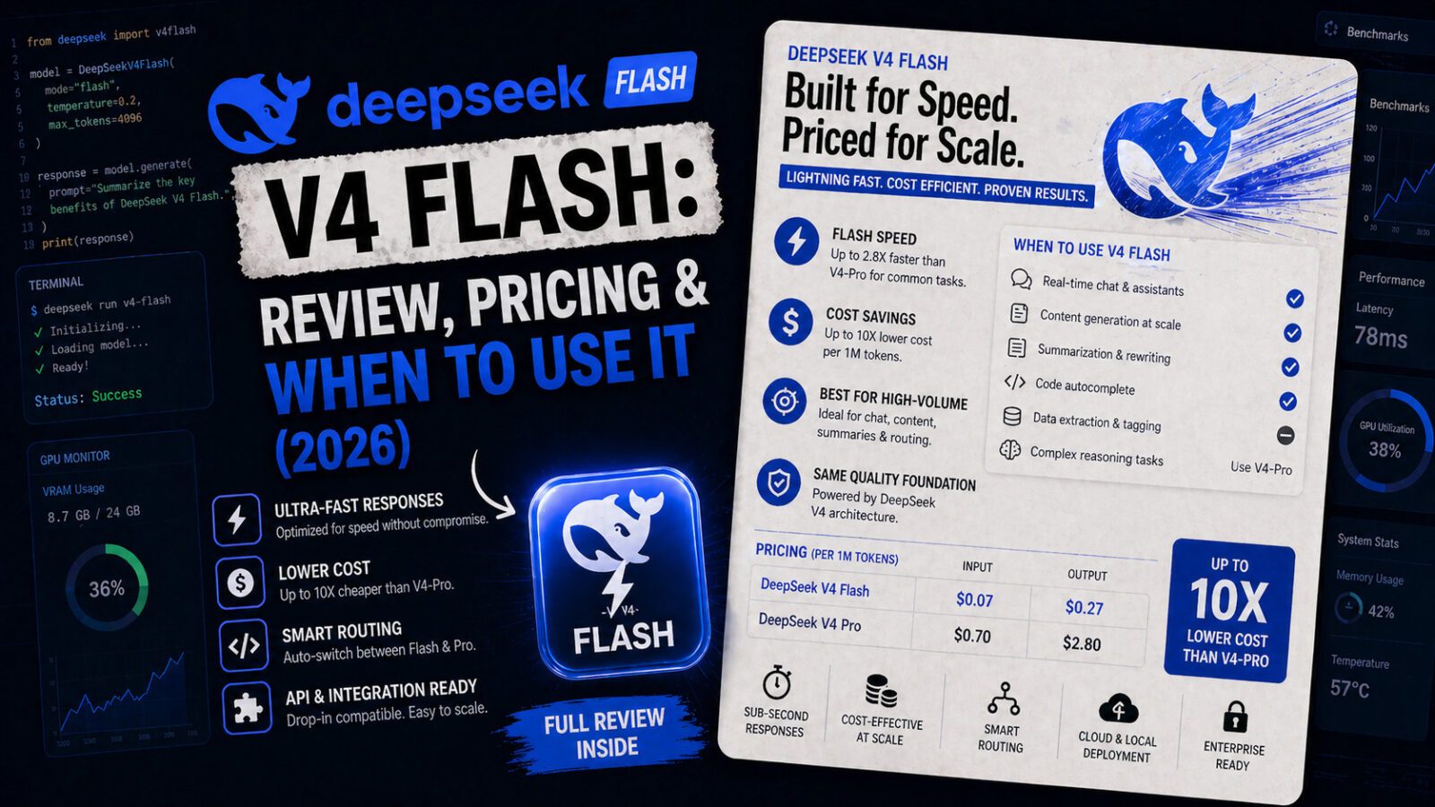 deepseeks v4 1 flash 1017 outscores larger models on agentic benchmark About twenty cents. Deepseek's own chart puts the cost of its new Flash model completing a single task on the DeepSWE coding benchmark at roughly that figure. On the same chart, competing models from OpenAI, Google and Anthropic range from $2 to more than $10 per task.