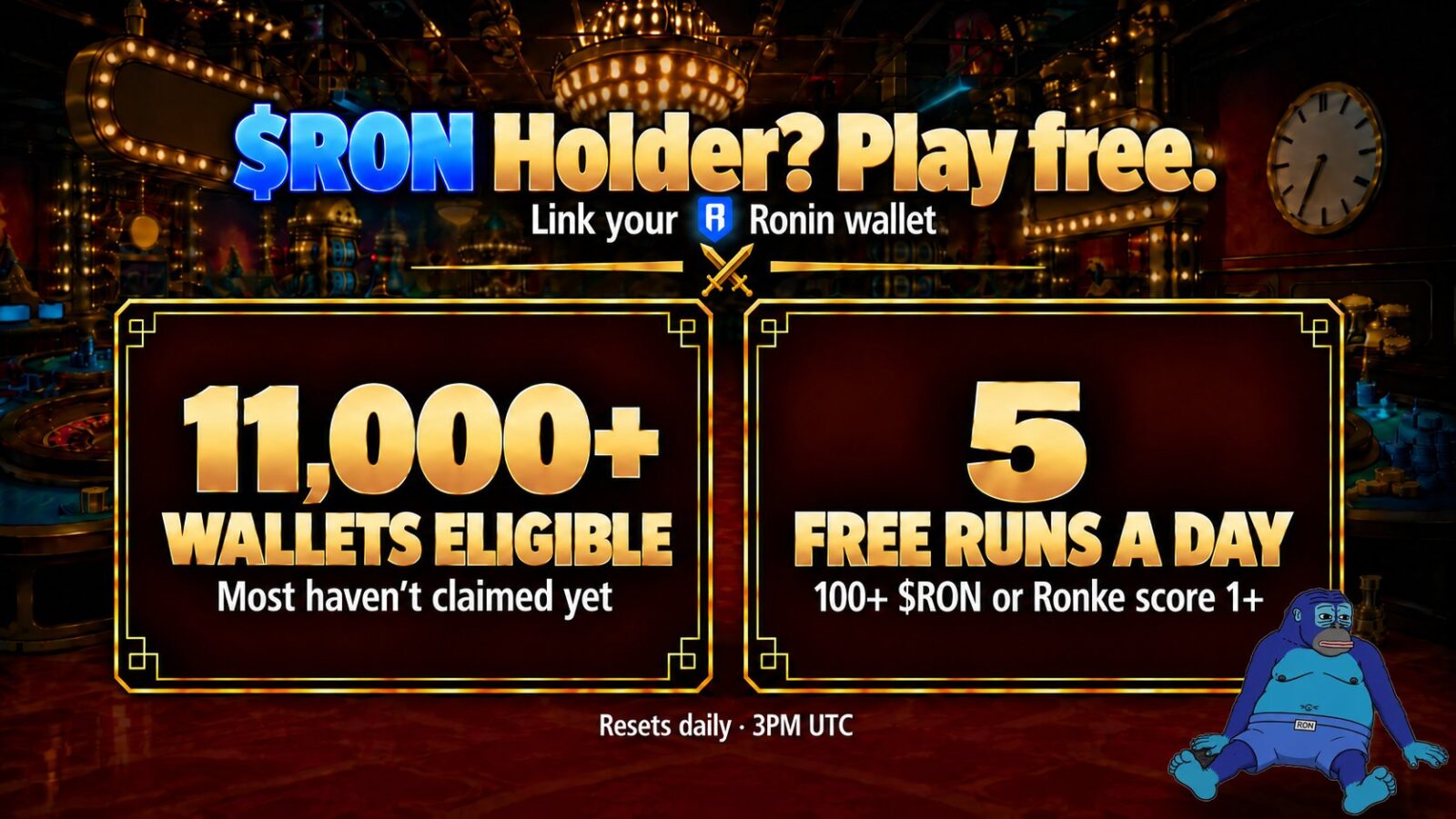Free Ronke dungeon in Loot Survivor is open to more than 11,000 Ronin wallets 25 free ronke dungeon in loot survivor is open to more than 11000 ronin wallets In Brief:
