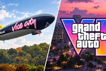 goodyear blimp painted with gta 6s vice city name spotted over the u s Two words are painted on the side of a Goodyear blimp that is now floating over the eastern United States: Vice City.