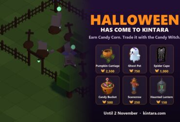 kintaras halloween event lets players trade candy corn for a pumpkin carriage mount In Brief: