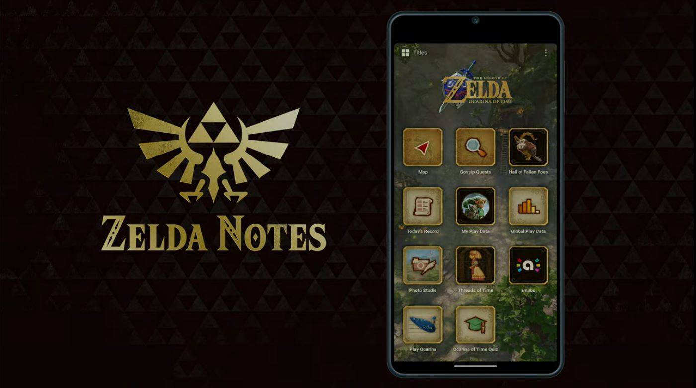 A screenshot of the Zelda Note app's many features for the Ocarina of Time remake.