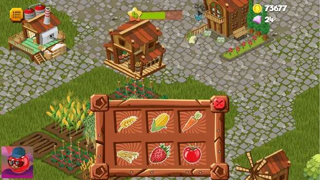 Veggies Farm gameplay screenshot 1 – Casual crypto game on Polygon