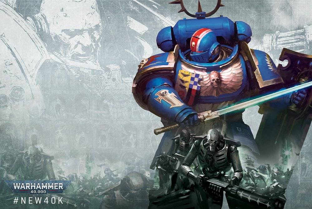 Key art of a space marine for Warhammer: 40,000 Indomitus